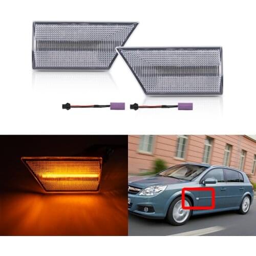 2PCs For Opel Signum 2003-2008 Vectra C 2002-2008 Front Amber Led Side Marker Lights Error Free