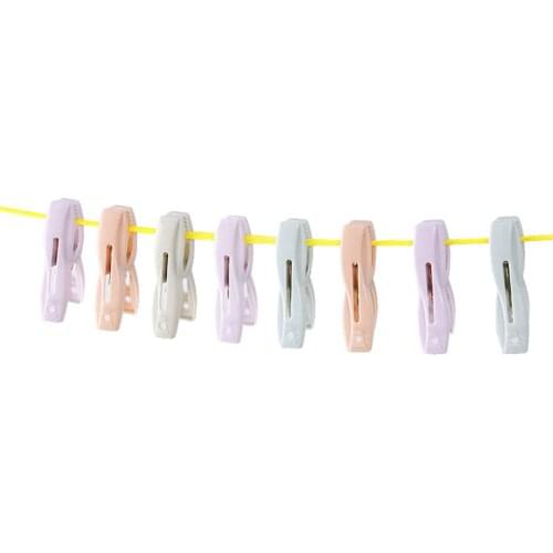 24Pcs PP Clothespins Clothes Pegs Laundry Hanging Pin Clip Household Clothespins Socks Underwear Drying Rack Holder