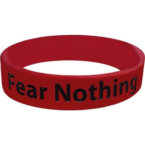 300pcs Motivational Gifts Fear Nothing Silicone Bracelets Rubber Wristbands Free Shipping by DHL
