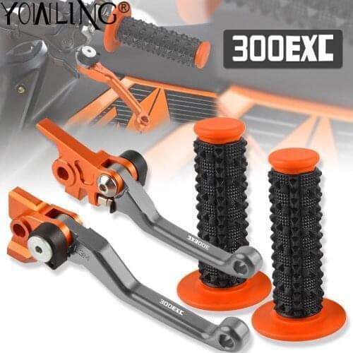 For 300 EXC 300EXC SIX DAYS 2003 2004 2005 Motorcycle Aluminum Dirt Bike Brake Clutch Levers 7/8'' Rubber Handle Bar Accessories