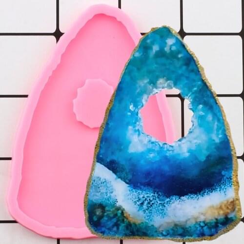 Shiny Coffee Pad Silicone Mold Coaster Epoxy Resin Molds Craft Custom Keychain DIY Handmade Jewelry Charms Mould