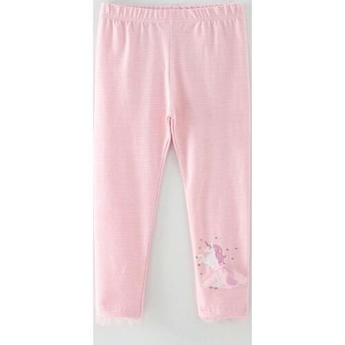 Brand Quality Stretch Cotton Children Kids Girls Trousers Leggings Bottoms Elastic Skinny Pencil Pants Cartoon Baby Girl Clothes