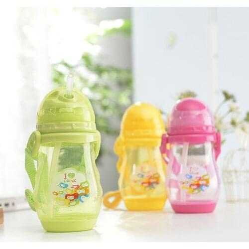 300ML Sippy Cup With Straw Baby Feeding Cup Kids Learn Drinking Water Milk Bottle Training Cup Tritan BPA Free