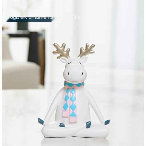 Home Decorations Elk Ornaments Cute Creative Christmas Decorations Resin Embellishments Kawaii Resin Flatback