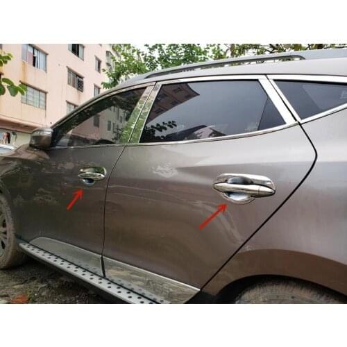 For Hyundai IX35 2010-2017 High-quality ABS Chrome door bowl handle decorative stickers anti-scratch protection car styling
