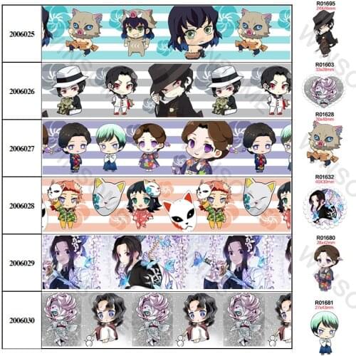 Cartoon Character Printed Grosgrain/Satin Ribbon Party Decoration 10 Yards 16mm/22mm/25mm/38mm 30pcs Planar Resins 200602 200603