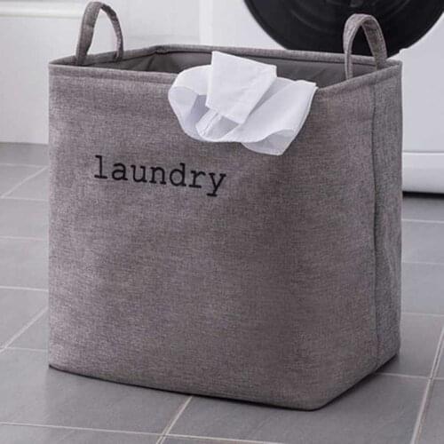 Laundry Basket Classic Foldable Toy Storage Bucket Picnic Dirty Clothes Bag Box Canvas Organizer Hamper Square Bin