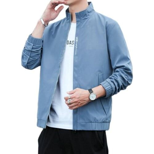 Spring Autumn Jacket Mens Casual Zipper Hooded Windproof Jacket Hiking Outdoor Camping Sports Loose Lightweight Jacket