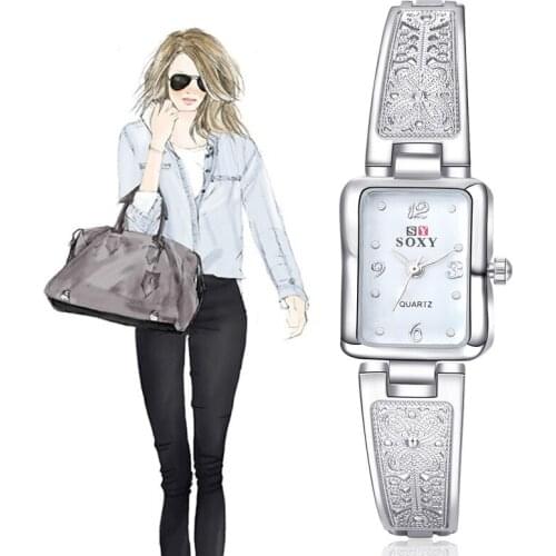 Fashion creative rose gold ladies watch top brand luxury bracelet watch ladies watch clock