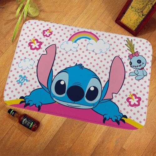 Cartoon Stitch Floor Mat Cartoon Printed Kids Rug Home Decoration Bathroom Bath Mat Toilet Carpet Kitchen Carpet