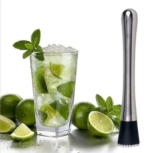 Stainless Steel Cocktail Muddler Bar Mixer Mojito Cocktail DIY Drink Fruit Muddler Crushed Ice Barware Tools