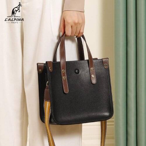 2021 New Alpina Kangaroo Cowhide Color Fashion Bag One-shoulder Bag Cross-body Bag Handbag