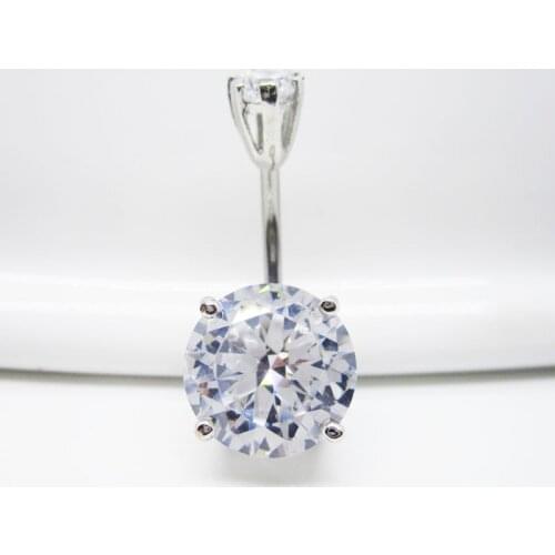 New Arrival White Zircon Gem Belly Button Rings 14G Body Piercing Navel Sexy Jewellery Women Bijoux Piercing Nombril