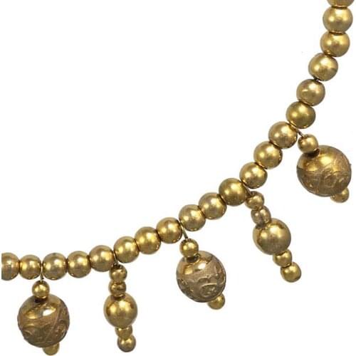 Necklace 24k Gold Painted Glass Beaded Handmade Woman Fashion Jewelry Made In Turkey N1394