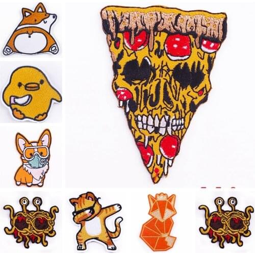 Hippie Patch Embroidery Patches On Clothes Iron On Patches For Clothing Cartoon Animal Patches For Clothes DIY Badge Stickers