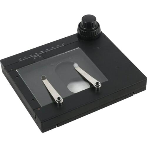 Removable X Y Axis Stage 360 Degree Rotating Moving Platform Microscope Working Table Work Stand For Video Stereo Microscope