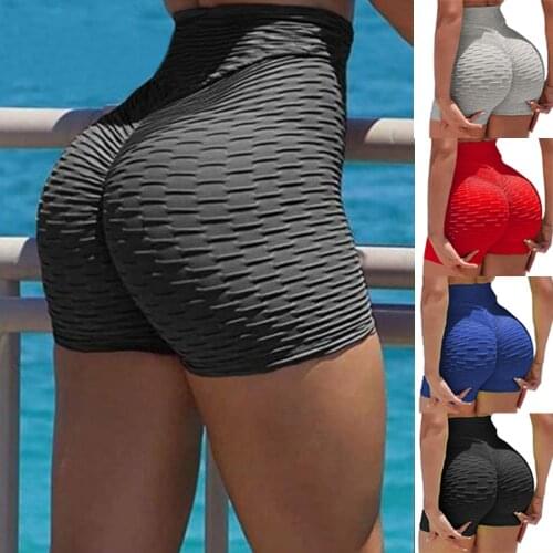 KIWI RATA Ruched Booty Shorts for Women Scrunch Butt Push Up Gym Yoga Running Sports Shorts Gym Fitness Leggings