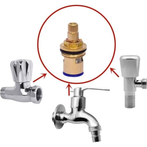 2pcs Faucet Replacement Spool Brass Ceramic Tap copper spool Home Kitchen Basin Bathroom Hot Cold Switch Open Tap Accessories