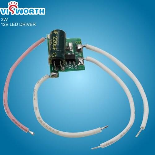 10pcs/lot) DC12V LED Driver (1-3)X1W Low voltage Transformer High Power Lamp Transformer 350ma with Wire