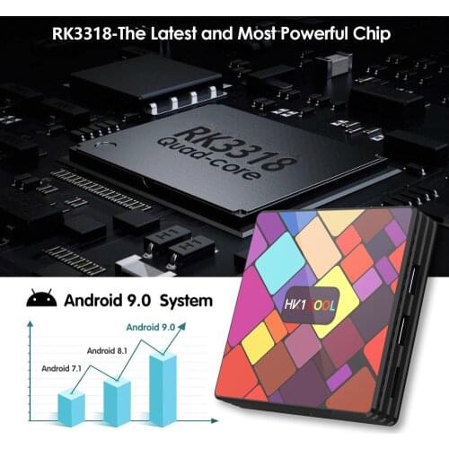 HK1 cool 20pcs Android 9.0 TV Box Rockchip RK3318 supports bluetooth 2.4G 5G Dual WiFi 4K USB3.0 optional voice air mouse