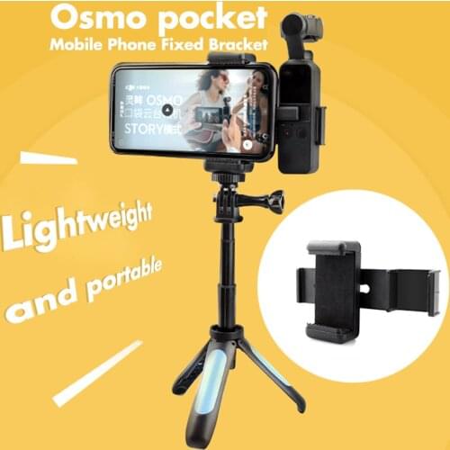 Vamson for OSMO Pocket Holder Mount Mobile Phone Securing Clip for DJI Osmo Pocket Accessories Stable Fixed Stand Bracket OPG