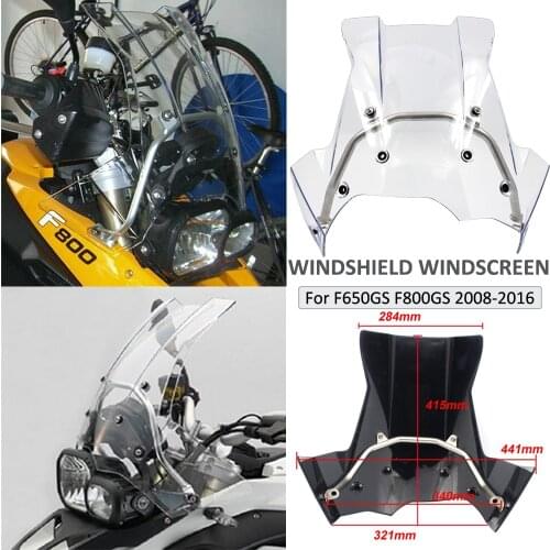 Windshield For BMW F800GS F650GS F800 F650 GS Motorcycle Windscreen ABS Wind Deflector With Mounting Bracket 2008-2017 F 800 GS