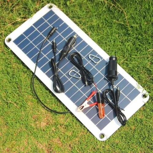 High Quality Semi-flexible 18V/5V 10.5W Portable Solar Panel Charger For 12V Car Boat Motor Battery Charger+USB Charger Mobile