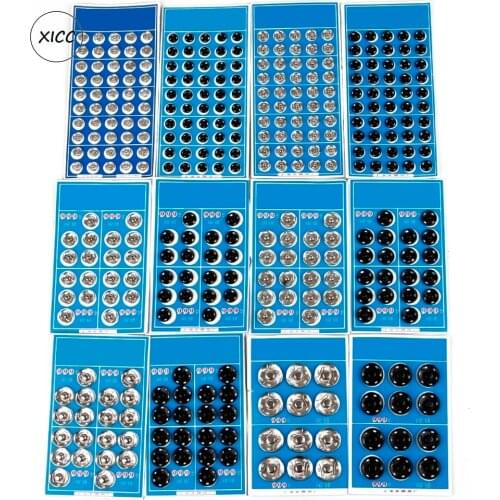 XICC Black Silver Round Metal Snap Fasteners Press Button Stud DIY Handmade Craft Clothing accessories Sewing Embedded buckle