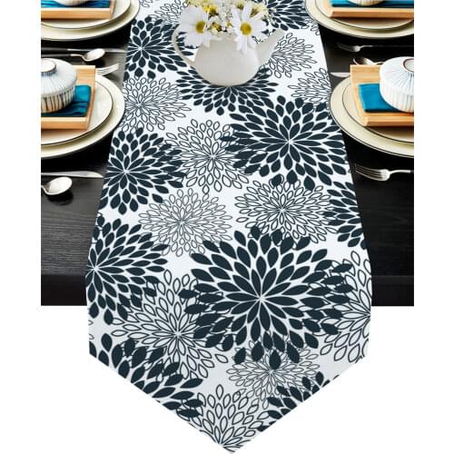 Japanese Abstract Flower Table Runner Country Wedding Decor Cake Tablecloth Placemat Dinning Table Decoration Table Runners