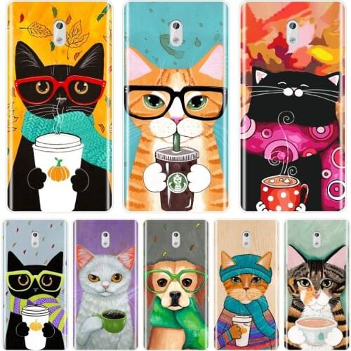 Back Cover For Nokia 8 6 5 3 2 1 Soft Silicone Black Kawaii Cat Cute Dog Japanese Aesthetic Phone Case For Nokia X6 7 Plus Case