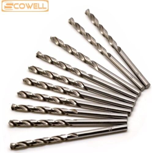 30% off hss M2 twist drill bits 10pcs/box wood drill bits for metal 1mm,2mm,3mm,3.5mm,1.5mm,2.5mm Jobber Drill Bits Split tip