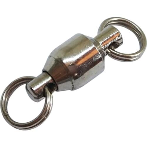 100/500/1000PCS Fishing Ball Bearing Swivel Split Rings Stainless Steel Trout Fishing Tackle Crappie Fishing Lure Accessories