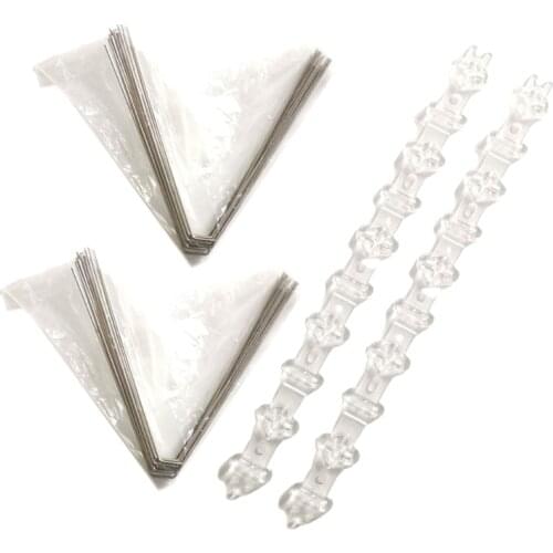 2 Sets Stainless Steel Bird Repellent Spikes Anti Pigeon Nail Deterrent Fence