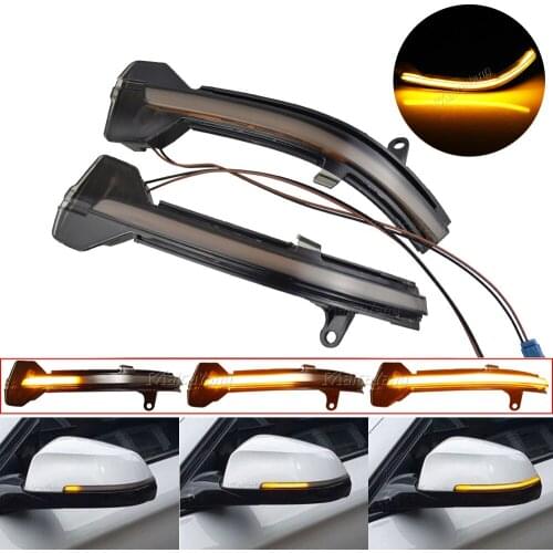 2PCS Dynamic Turn Signal LED Rearview Mirror Indicator Blinker Repeater Light For BMW 5 6 7 Series F01 F11 F10 F07 F06 F12 F13