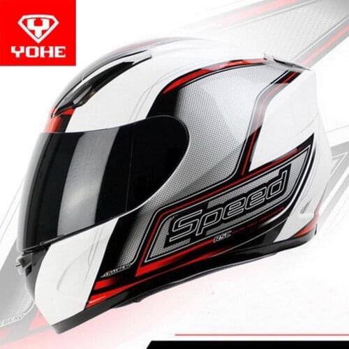 2017 Fashion YOHE full face Motorcycle Helmet Motorbike Racing Helmets of ABS PC Lens visorYH-991 have 3 color size M L XL XXL