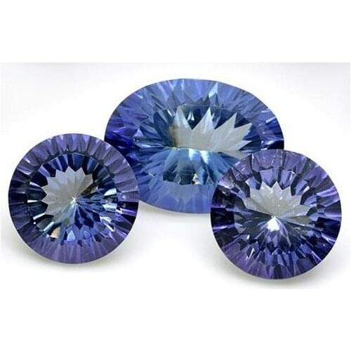 3 Mystic Blue Quartz - 37.80 ct. total