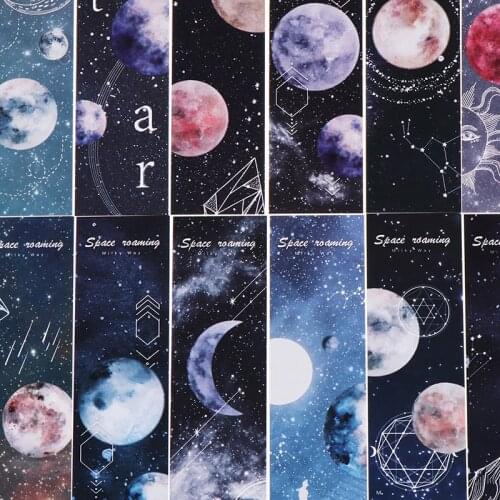 30pcs/lot Roaming space Paper bookmarks stationery book holder message card