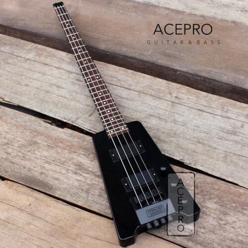 EART 4 string Black Color Headless Electric Bass guitar Rosewood Fingerboard Headless Bass Black Hardware, All color Available