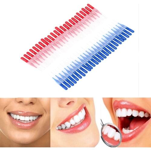 8/50PC Tooth Flossing Head Hygiene Dental Plastic Interdental Brush Toothpick Healthy For Teeth Head Tooth Pick TeethBrush