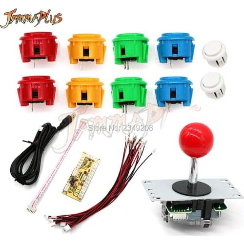 Zero Delay Arcade Game DIY Parts kit for PC and Raspberry Pi 1/2/3 with 5Pin Joystick 30MM 24MM Copy Sanwa Buttons Mame Part