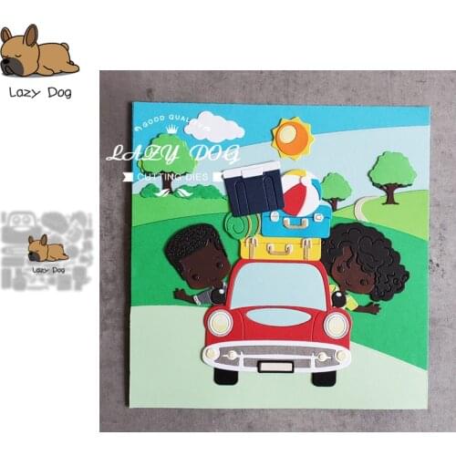 Car Travel Metal Cutting Dies Scrapbooking Stencil DIY Mold Knife Craft Embossing Die Cuts Card Making New Dies For 2021