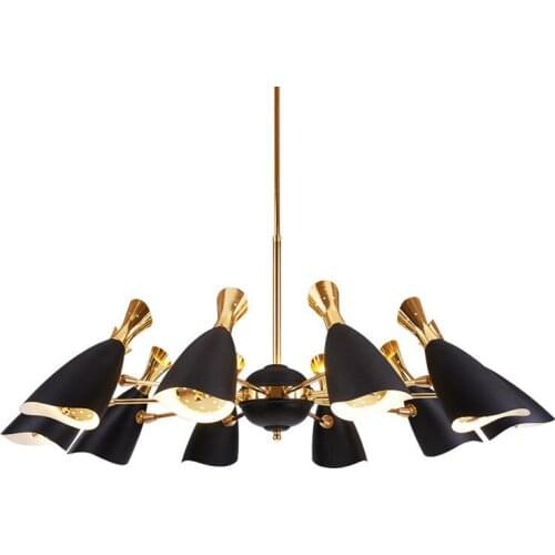 BDBQBL 6/8/10/12 Heads Pendant Lights Nordic AC 90-260V Metal Pendant Lamp Postmodernism Simple Originality Bedrooms Hanglamp