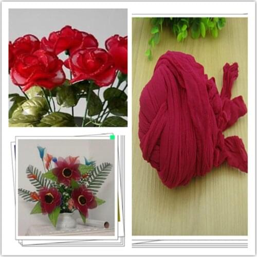 Free shipping 47 colors mix shipping or only one color ship mesh flowers,nylon stocking material/ronde flower for DIY flower
