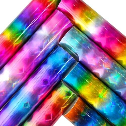 135*30cm Sparkle Iridescent Printed Mirror Reflective Faux Leather Fabric Cotton Back for Making Shoe Bag Craft Decoration