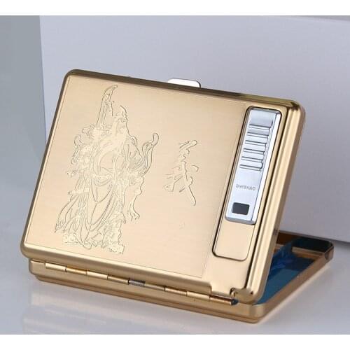High-end Boutique Heating Wire Cigarette Case Lighter USB Rechargeable Cigarette Lighter Smoking Accessories Smell Proof Briquet