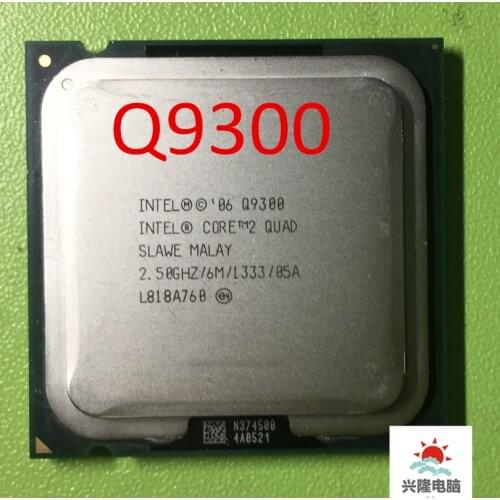 For lntel 2 Quad Q9300 Processor 2.5GHz /6MB Cache/ FSB 1333 Desktop LAG 775 CPU (working 100% Free Shipping)