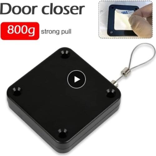 Door Closer Automatic 800g Pull Multifunctional Punch-Free Door Closers For Sensor Drawers Rawstring Door Closer Bracket Door