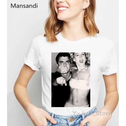 Vintage Style Sex And The City Print Sexy T Shirt Women streetwear female T-shirt Woman friends tshrit Tops White shirt