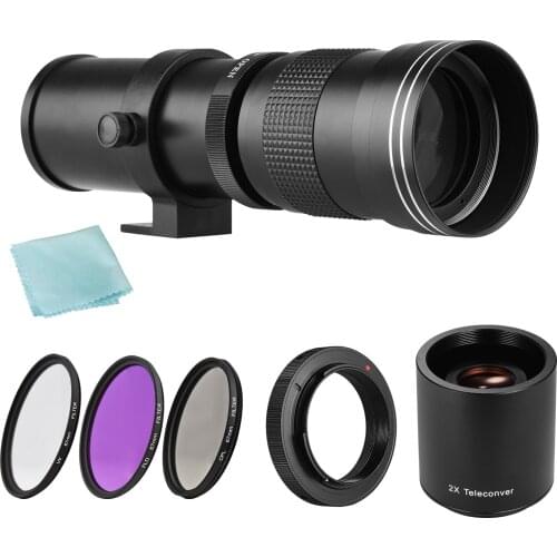 Camera MF Super Telephoto Zoom Lens F/8.3-16 420-800mm T Mount for Nikon AI Mount D850 D810 D800 D750 D700 D610 D300 D3100 D3200