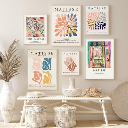 Henri Matisse Abstract Canvas Painting Still life Artwork Museum Exhibition Wall Art Print Retro Poster Modern Home Room Decor